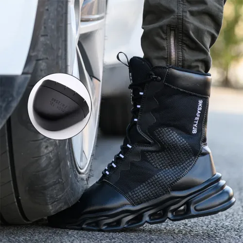 Anti smashing and anti stabbing sports safety shoes