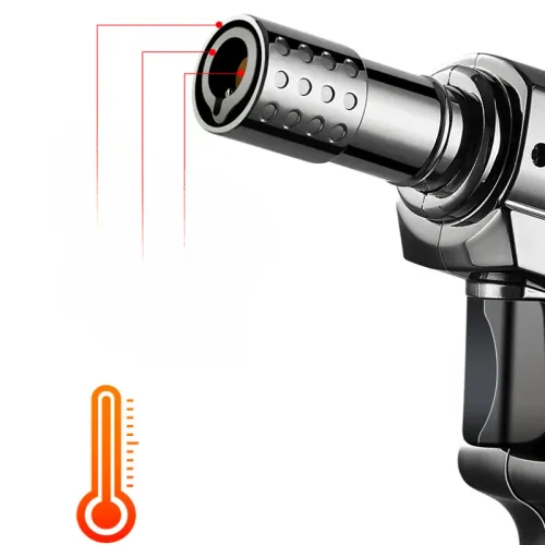 Gas-free Outdoor Windproof Turbo Metal Lighter Butane Gas Multipurpose High Temperature Welding Gun Inflatable Lighter Men's Somking Tool