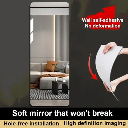 Mirror wall stickers home full body fitting mirror acrylic stickers Self-adhesive DIY Wall Sticker