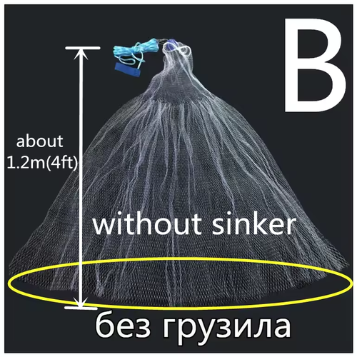 Catch Fishing Network Monofilament Line Fly Outdoor Sprots Hand Throw Fishing Net