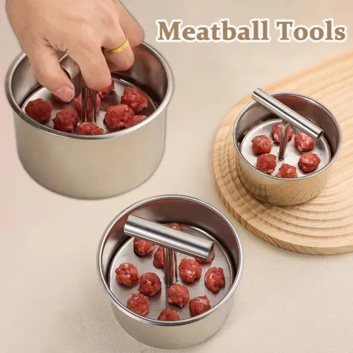 Manual Press Meatball Maker Stainless Steel Meatball Tools Meat Balls Multi-functional Maker Tool Home Kitchen Cooking Gadget