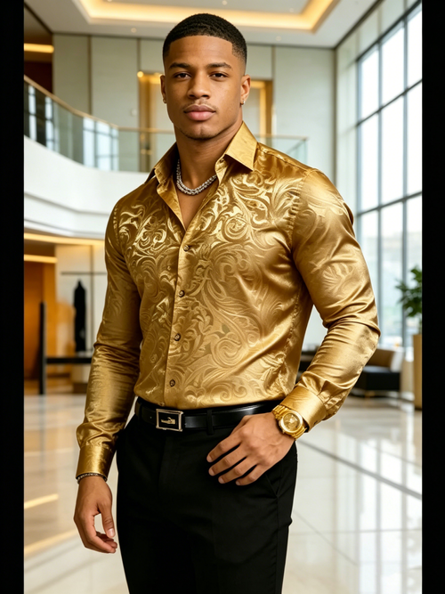 3D printed men's shirt black