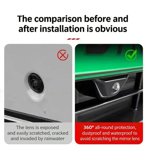 4Pcs Car Panoramic Camera Protective Cover-Reverse Camera Lens Guard,Dustproof Anti-Scratch Anti-Collision,HD Clear Vision