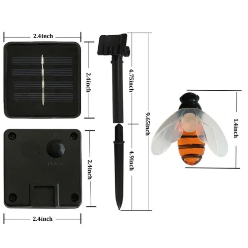 Solar Lights String Led Honey Bee Shape Solar Powered Fairy Lights For Outdoor Home Garden Fence Summer Decoration