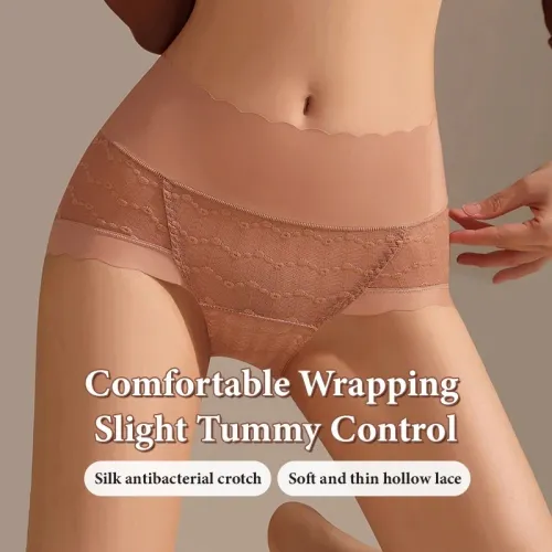 Women's Panties Silky Smooth Fit Micro-pressure Silk Warming Light Oxygen Thin Translucent