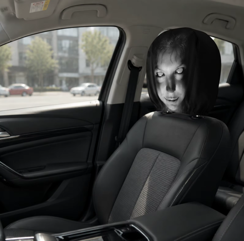 Halloween Themed Car Headrest Cover Universal Cars Elastic Printed Protector Novelty Head Cover Funny Car Interior Accessory
