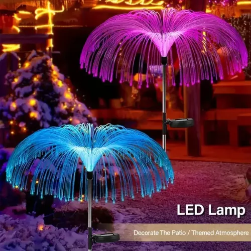 1pcs 7 Color Changing Solar Jellyfish Lights Outdoor Garden Decorative Lamp Ground Stake Landscape Lighting