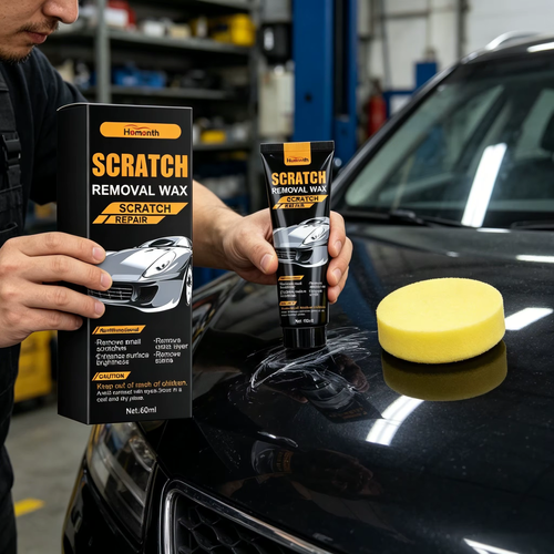 2pcs Car Scratch Removal Wax Kit Scratches Repair Polish Swirl Remover Anti Scratch Restore Shine Auto Body Paint Grinding Compound