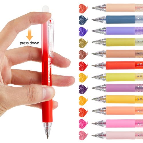 36 color hot erasable neutral pen for children's painting, hook line sketching, quick drying, continuous ink, color press copy pen