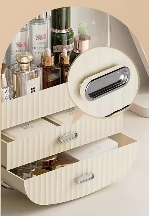 Lightweight Luxury Multifunctional Plastic Storage Rack Cosmetic Dressing Table Storage Box Lipstick Makeup Brush Skin Dust Table