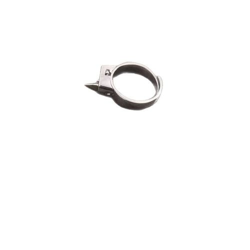 Stainless Steel Ring: Geometric & Minimalist Adjustable Open-Band Ring with Concealed Blade—Gold & Black Self-Defense Jewelry (Hidden Weapon)