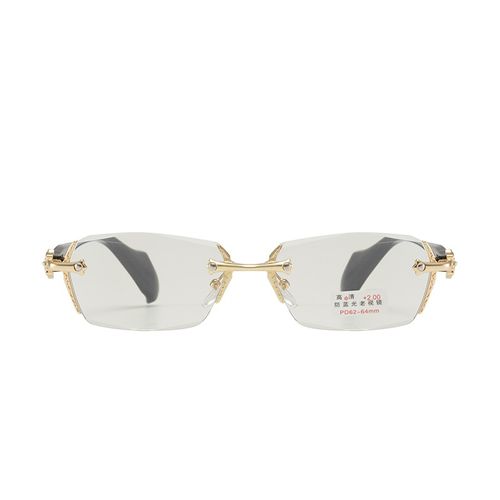 Unisex Stylish Silver Rimless Glasses  Blue Light Blocking and UV Protection