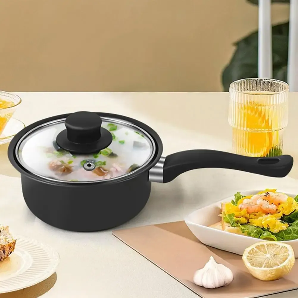 13-piece Cooking Set 13-piece Non-stick Cookware Set with Food-grade Iron Pots Anti-scald Handles Glass Lids Capacity for Home
