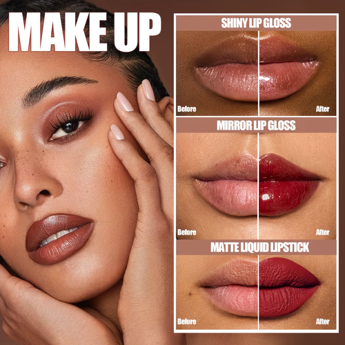 12pcs Set Of Mirror Matte Lip Gloss Set