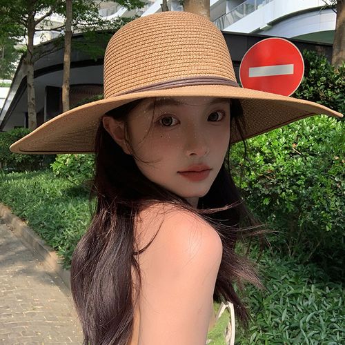 Women's Wide Brim Beach Hat Adjustable Sun Hat