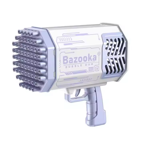 Bazooka bubble gun, 69-hole bubble machine gun, including 2 bottles of bubble water, 20 packs of bubble liquid