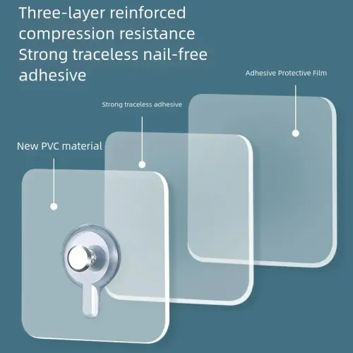 Self Adhesive Hooks Transparent Traceless Poster Photo Frame Clock Hangers Punch Free Screw Hook Multipurpose Screw