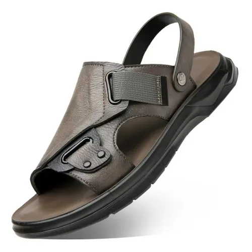 New Men's Casual Summer Flip Flops Soft Sole EVA Insole Beach Wear Sandals Two-Way Wear Rubber Outsole Men's Shoes