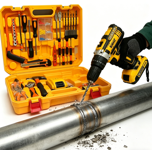 Electric Drilling Machine Tools Multi-functional Impact Drill Screwdriver Household Hardware Tool Set