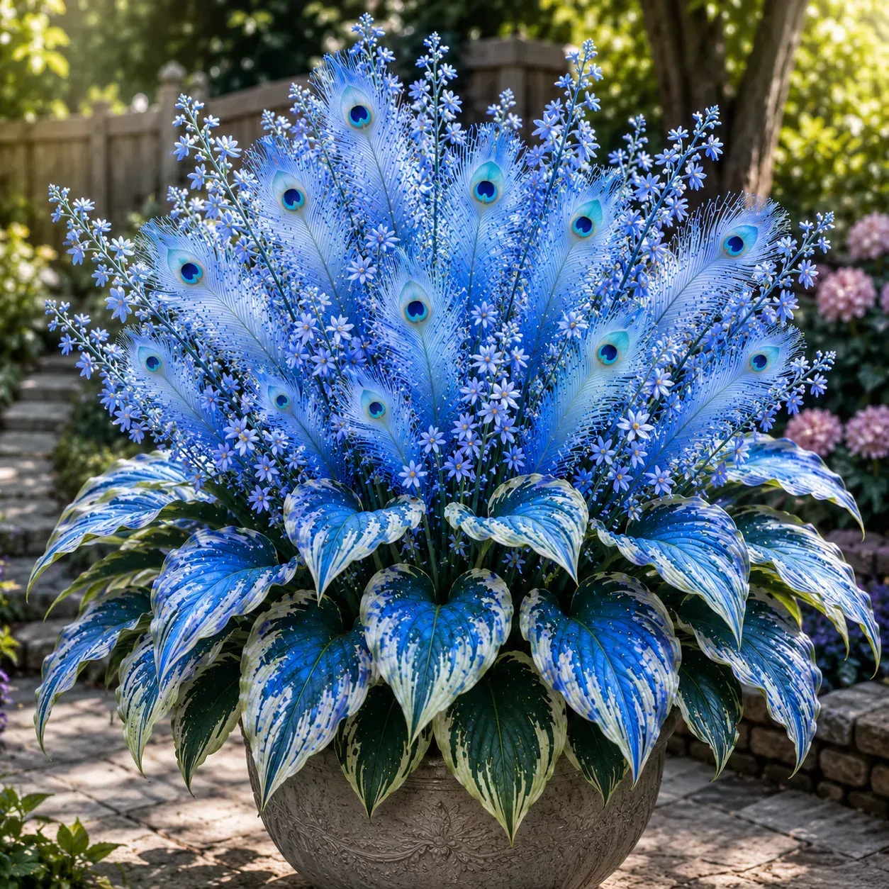 1,000 Seeds – Peacock Flame Hosta Bulbs for Shade Garden