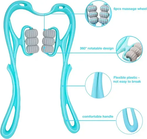 6 Wheel Pressure Point Neck Massager