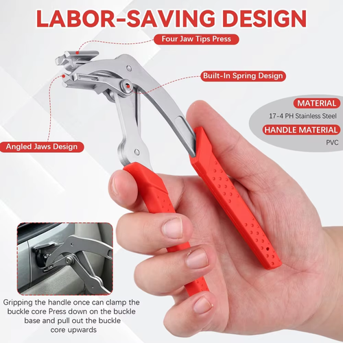 New Car Clip Pliers Trim & Door Panel Removal Tool Auto Fastener Clip Removal Pliers Damage-Free Automotive Plastic Clip Remover