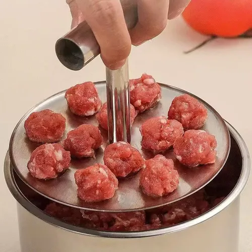 Manual Press Meatball Maker Stainless Steel Meatball Tools Meat Balls Multi-functional Maker Tool Home Kitchen Cooking Gadget