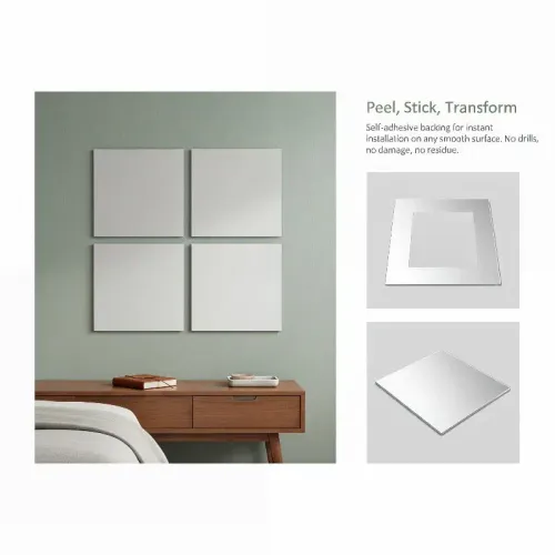 5 pcs 3D mirror wall sticker full body wall sticker