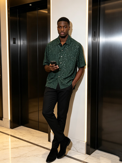 Advanced men's short sleeved shirt