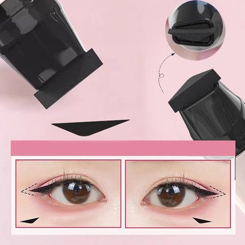 Integrated rotating eyeliner stamp pen