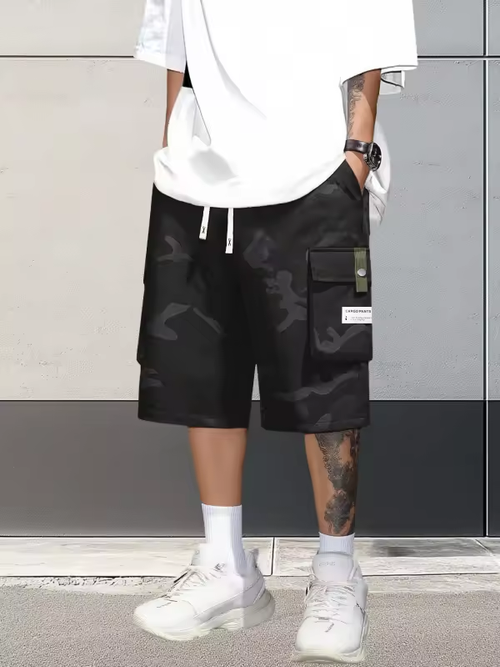 🔥New arrival Sale🔥 Men's Camo Cargo Shorts with Drawstring Waist