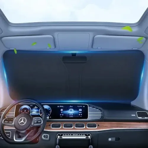 Car Laser Front Window Sunshade Sunblock Insulated Car Interior Accessories Foldable Storage Car Windshield Sunshades