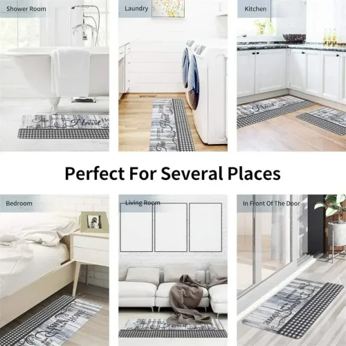Anti-Slip Kitchen Floor Mat Suitable for Standing, Non-Skid Mat, Machine Washable Soft Cushioning Mat for Sink, Laundry Room