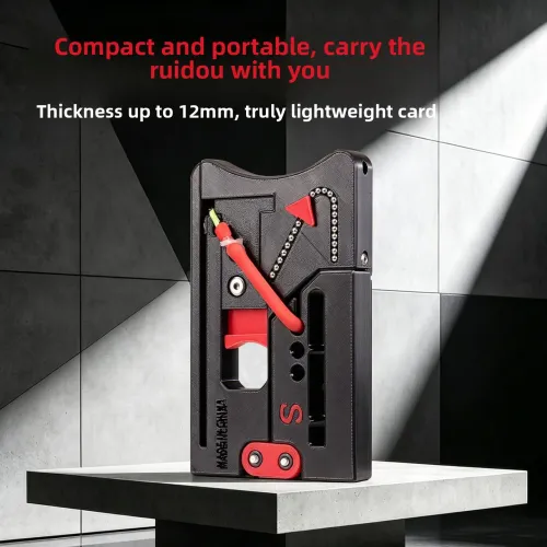 Card Pocket Portable Magic Box Slingshot Decompress Toy Portable EDC Folding Enhanced EDC Survival Gear Outdoor Target Shooting