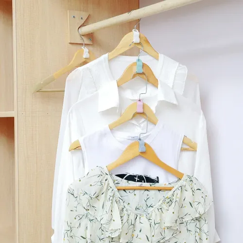 10Pcs Clothes Hanger Hooks Space Saving Closet Connector Hook Cascading Hanger Plastic Extender Clips Wardrobe Coat Organizer
