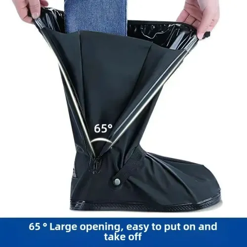 42cm High-Top Waterproof Shoe Covers — Thickened, Non-Slip Suitable for shoe sizes: 41–45