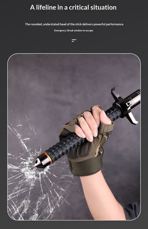Defensive Telescopic Baton — 3-Section Collapsible Stick, Portable Self-Defense Tool, Vehicle Emergency Window Breaker, Tactical Impact Weapon, Survival Mace