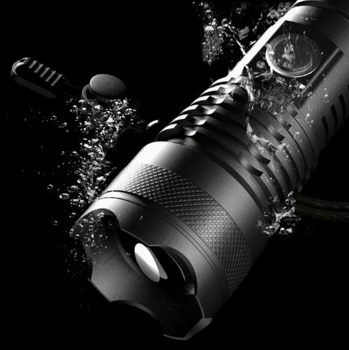 High-power white laser flashlight rechargeable zoom outdoor patrol searchlight （No battery included）