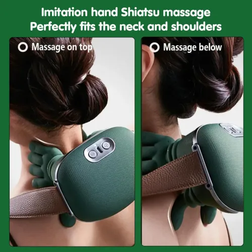 Wireless Neck Shoulder Massager, Bionic Hands Deep Tissue Massage, Portable Electric Kneading Shiatsu Back Massager for Muscle