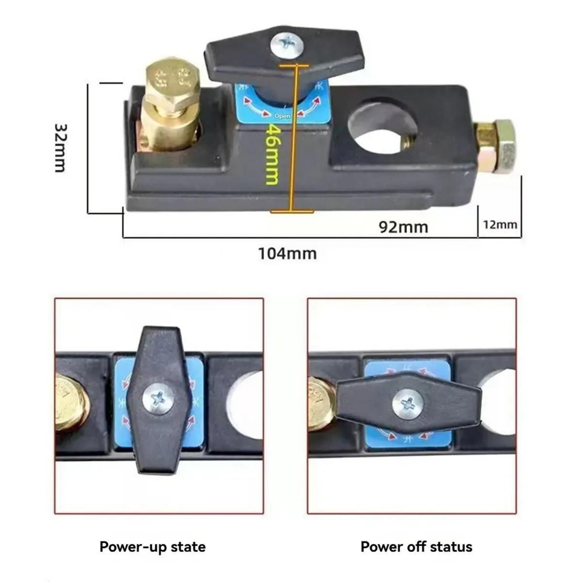 12-24V Smart Car Battery Isolator Master Main Switch Battery Shut Off Switch Battery Disconnect Switch for Car RV and Boat
