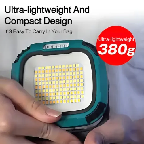 Portable LED Spotlight Lantern Strong Light Flashlight Outdoor Camping Fishing Emergency Rechargeable Magnetic Work Lamp