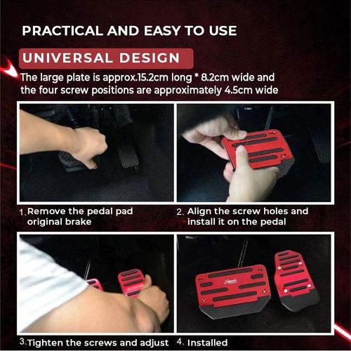 2 sets Car Anti-Skid Pedal - Secure Grip & Easy Install, Prevents Foot Slipping for Safe Driving