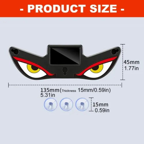 Car Solar Neon Warning Light Demon Eye LED Breathing Atmosphere Lamp with Suction Cup Light Sensor Type C