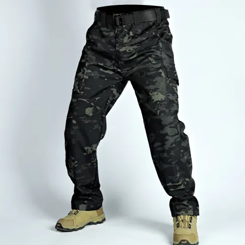Wear Resistant Work Pant Man Multi-pocket Straight Cargo Trousers Outdoor Jogging Tactical Pants Spring Autumn Casual Trousers