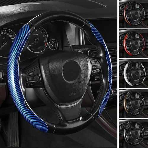 Laser Carbon Fiber Pattern Steering Wheel Cover