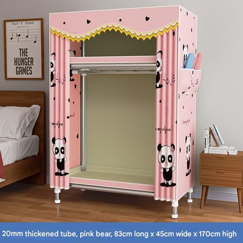 Simplified wardrobe, home bedroom, thick steel pipe