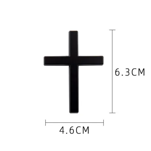 4pcs Car Styling 3D Metal Sticker Christian Cross Auto Body Emblem Badge Decal Stickers