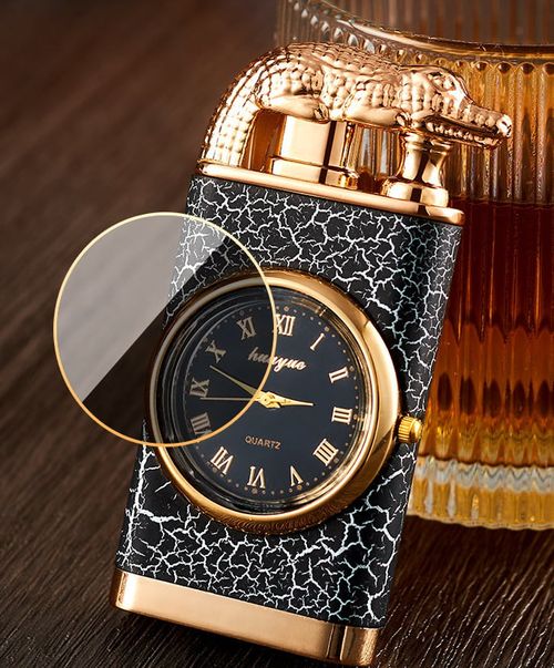 Windproof Lighter Vintage Watch Bezel Jet flame Torch（Need to be inflated after receiving）