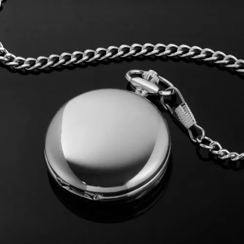 Vintage Smooth Steel Pocket Watch