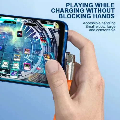 120W 6A Type-C Data Cable Super Fast Charge Type C Silicone 180 ° Rotating Elbow 1M 2M USB Cords For iPhone Android USB C Charger Cable